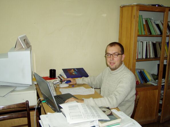me at work